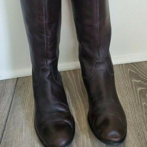CIAO BELLA EQUESTRIAN Dark Brow RIDING LEATHER KNEE HIGH BOOTS SIZE 6.5 WOMENS